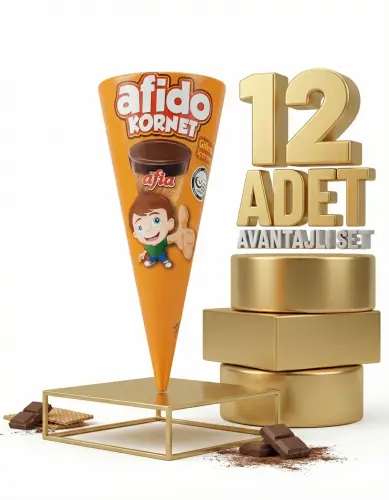 Afido Kornet Çikolata 12 Li - GİMDES Helal Sertifikalı