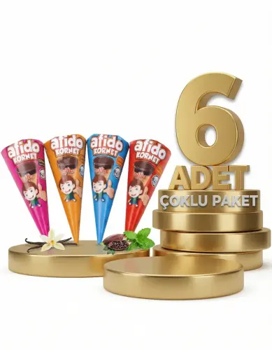 Afido Kornet Çikolata 6 Lı - GİMDES Helal Sertifikalı
