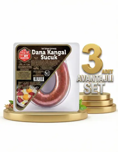 Afia Dana Kangal Sucuk 260 Gr 3 Lü Paket - GİMDES Helal Sertifikalı