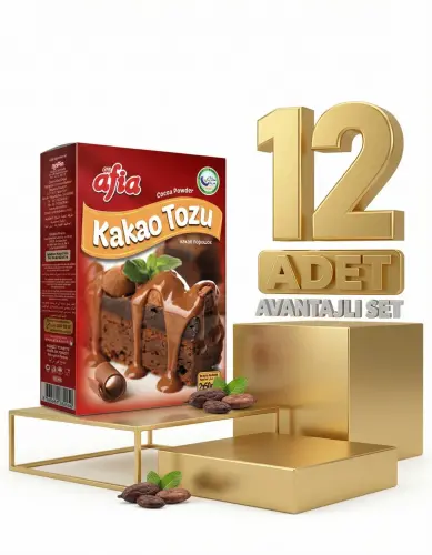 Afia Kakao Tozu 12 Li Avantaj Paketi - GİMDES Helal Sertifikalı