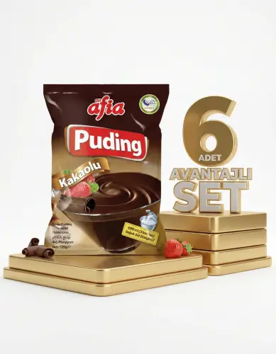 Afia Kakaolu Puding Avantaj Paketi 6 Lı Set - GİMDES Helal Sertifikalı