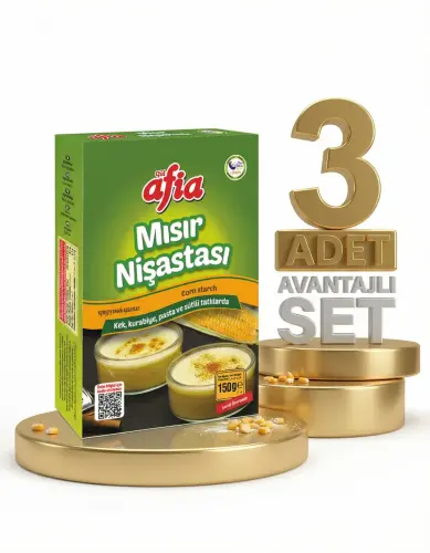 Mısır Nişastası 3 Adet Afia - GİMDES Helal Sertifikalı