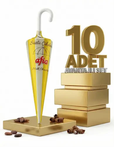 Şemsiye Çikolata 10 Lu Set - GİMDES Helal Sertifikalı