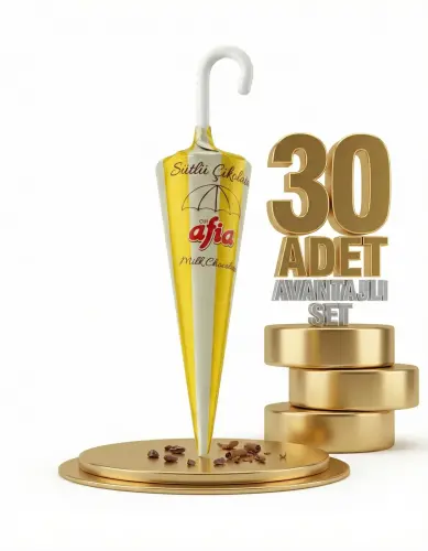 Afia Şemsiye Çikolata 30 Lu Paket - GİMDES Helal Sertifikalı