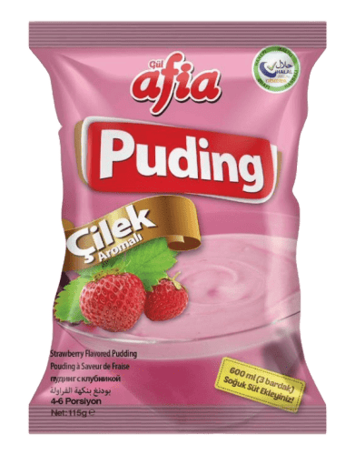 Afia Çilekli Puding - GİMDES Helal Sertifikalı