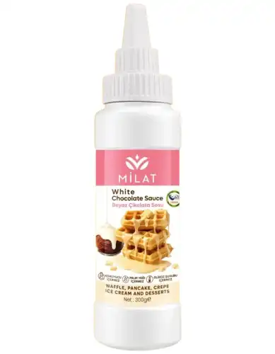 Milat Beyaz Çikolatalı Sos 300 Gr - GİMDES Helal Sertifikalı