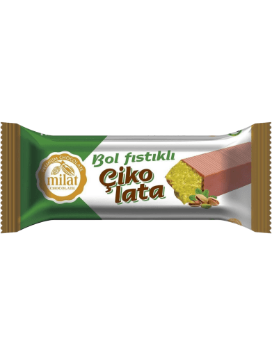 Milat Bar Çikolata Fıstıklı - GİMDES Helal Sertifikalı