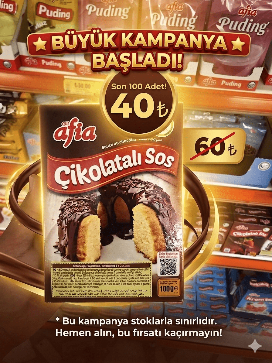 Afia Çikolatalı Sos - GİMDES Helal Sertifikalı