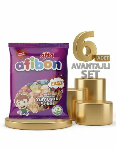 Afia Afibon Eşkili Jelibon 6 Lı Avantaj Paketi - GİMDES Helal Sertifikalı