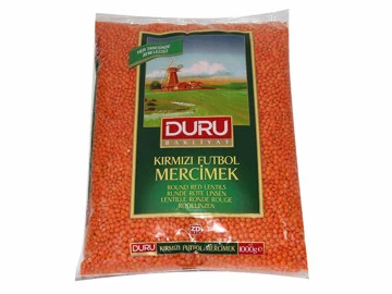 Duru Kırmızı Futbol Mercimek 1 Kg - GİMDES Helal Sertifikalı