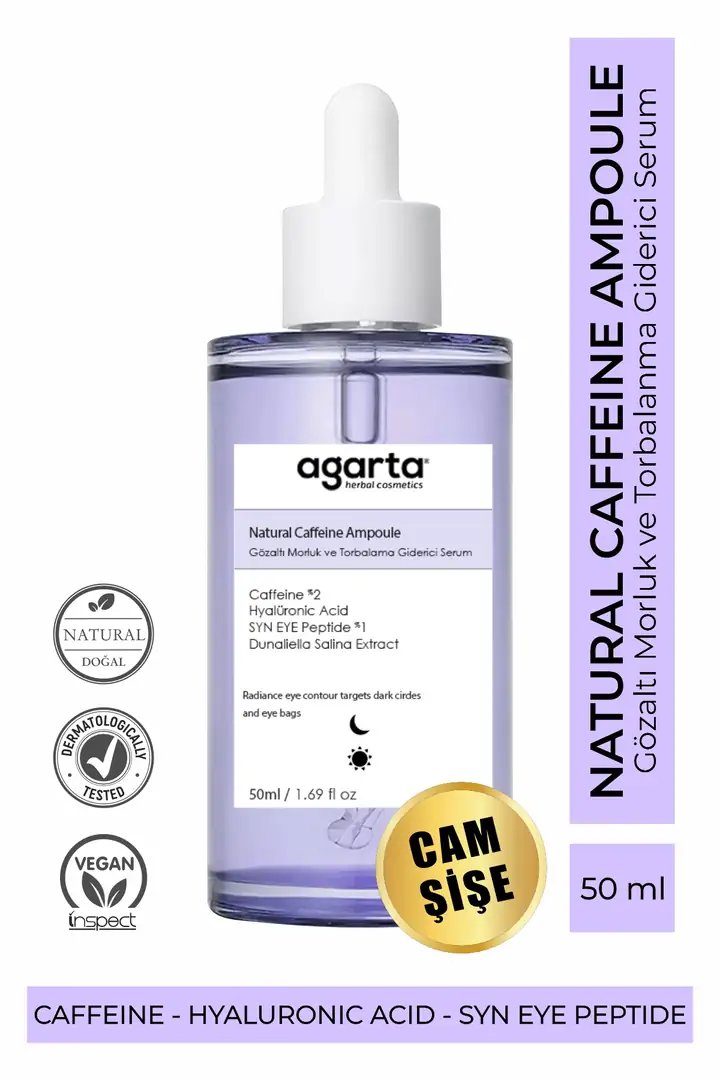 Morluk Ve Torbalanma Karşıtı Kafein Ve Peptit Kompleks Göz Altı Ampul Serum 50 Ml