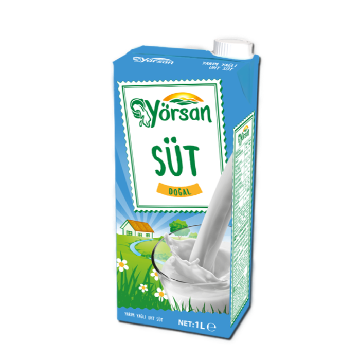 Yörsan Yarım Yağlı Süt 1 Lt